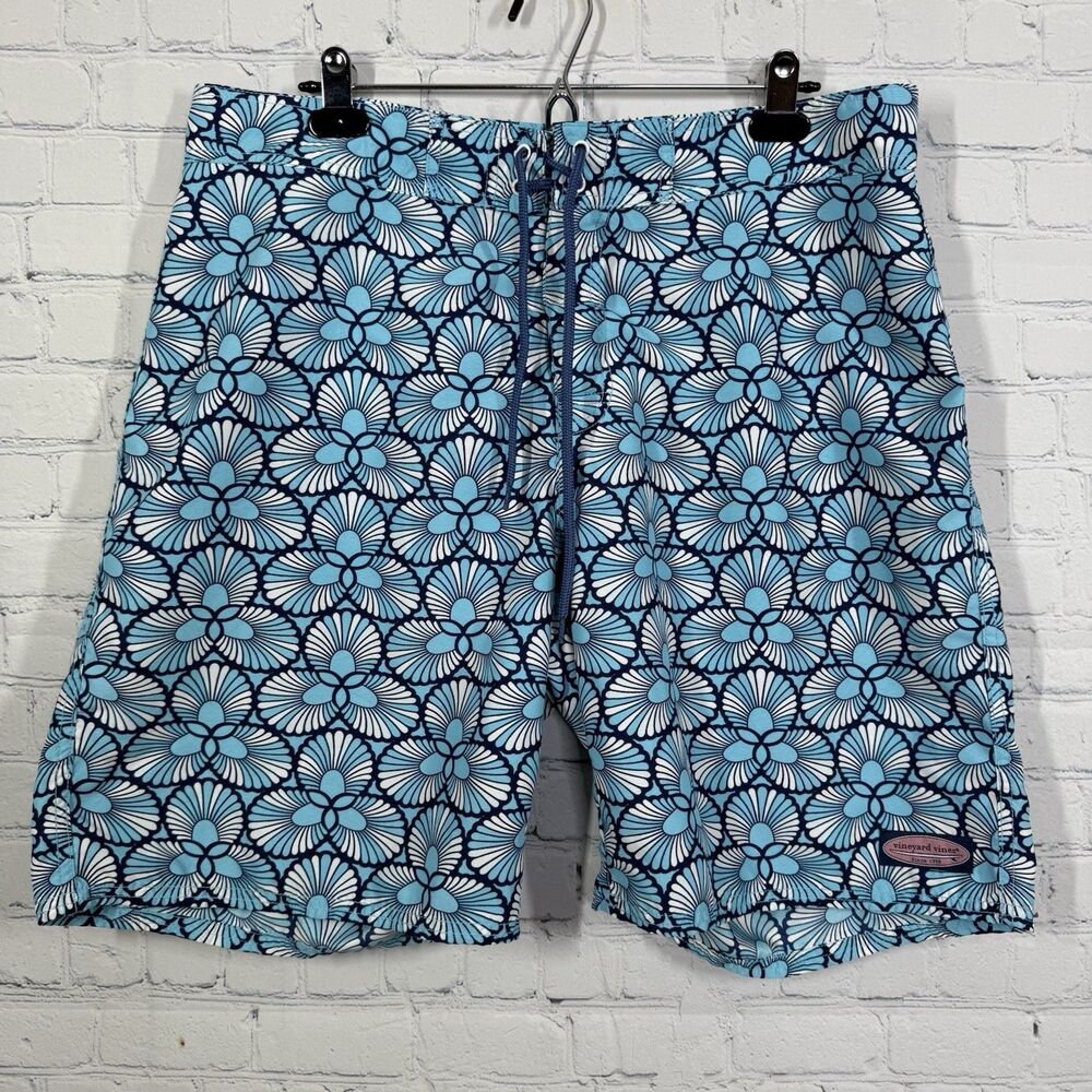 Vineyard Vines Men Size 35 Performance Stretch Swim Trunk Board Beach Shorts